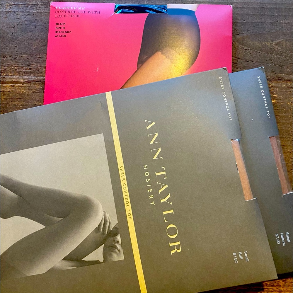 Victoria’s Secret & Ann Taylor - Bundle of 3 control top pantyhose